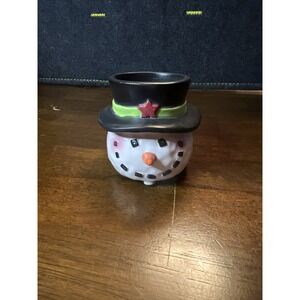 yankee candle snowman tea light holder vintage‎ Christmas